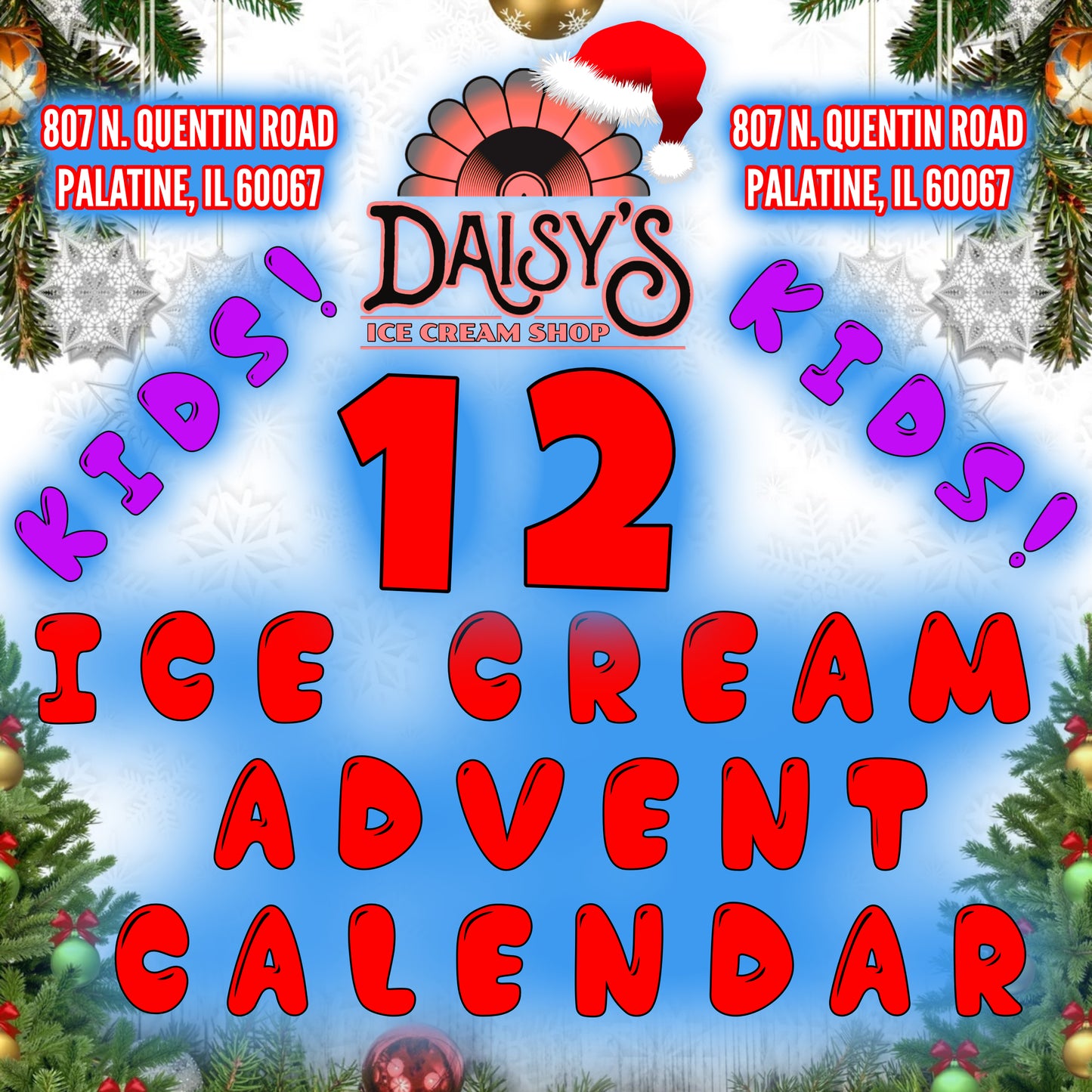 Daisy's Ice Cream Advent Calendar (12) *KIDS*